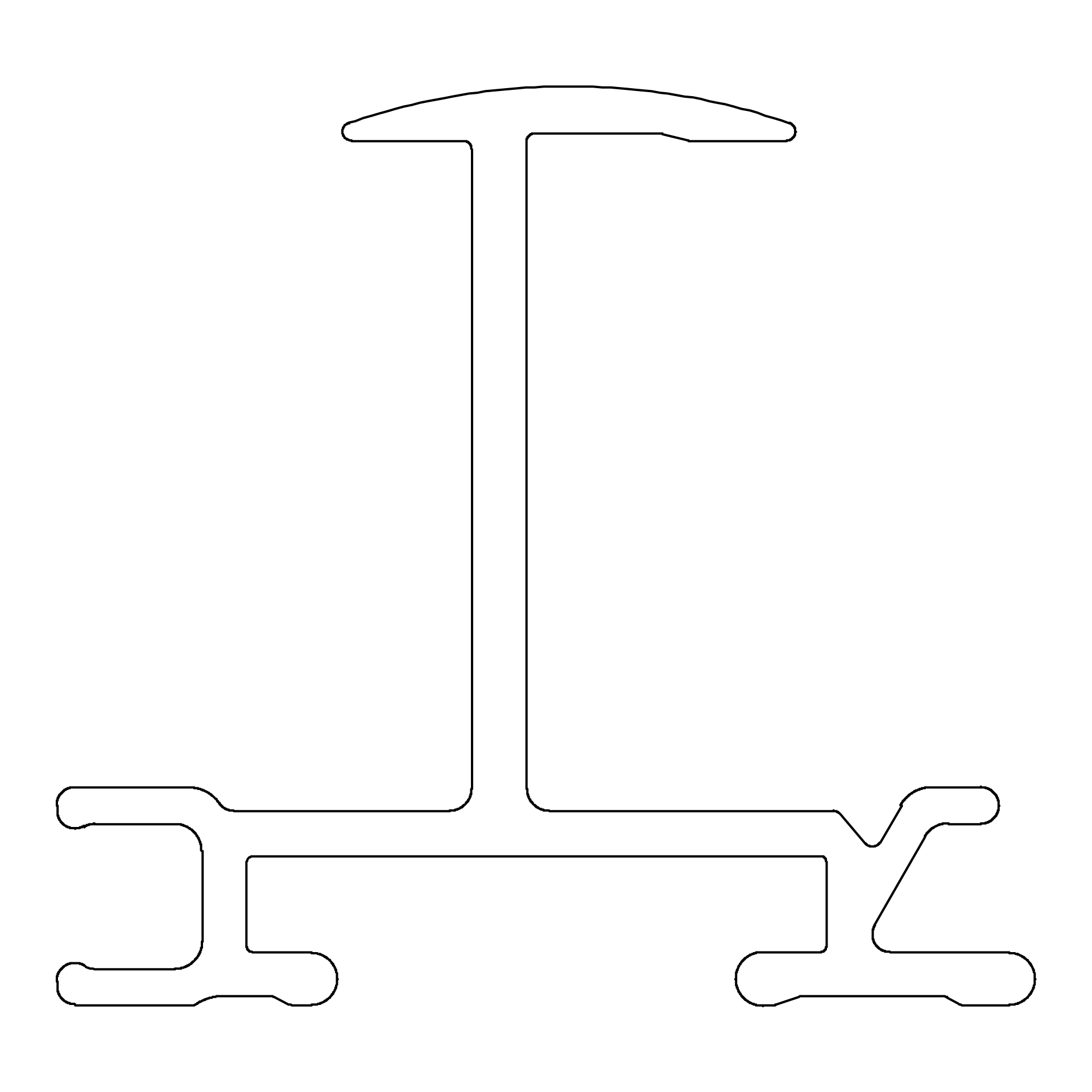 InsertionRail, anodizzato nero