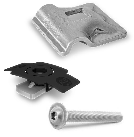 Lightning protection clamp 8mm Set