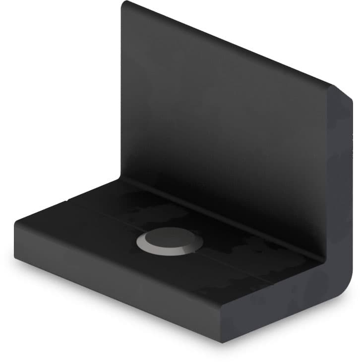 InsertionRail EndStop, anodizzato nero