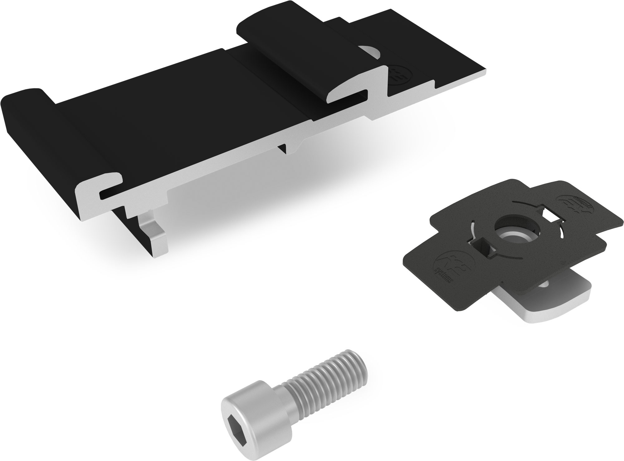 InsertionRail 2.0 CrossConnector-T Set, black anodised