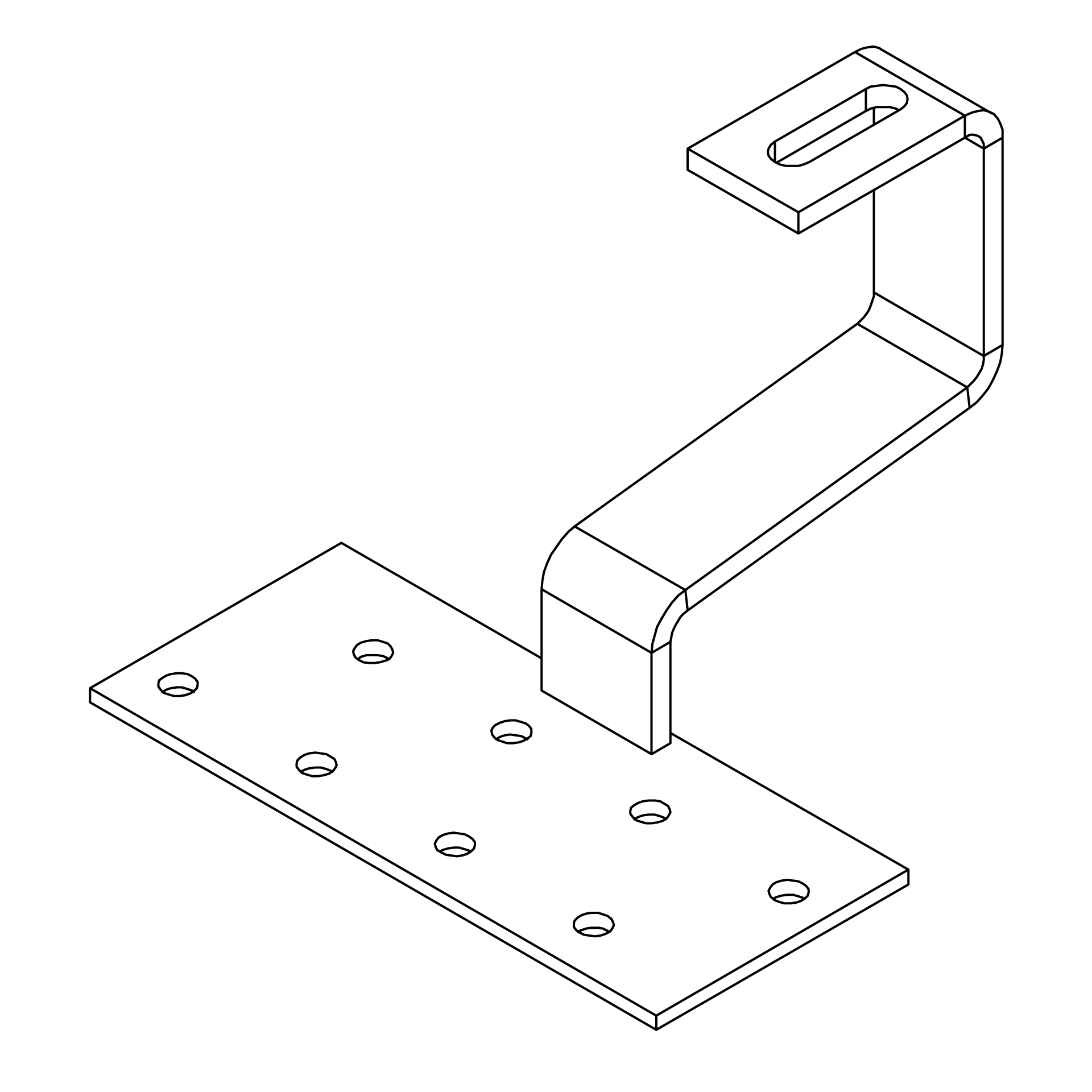 Roof Hook for Pan Tile H38/124 35x6