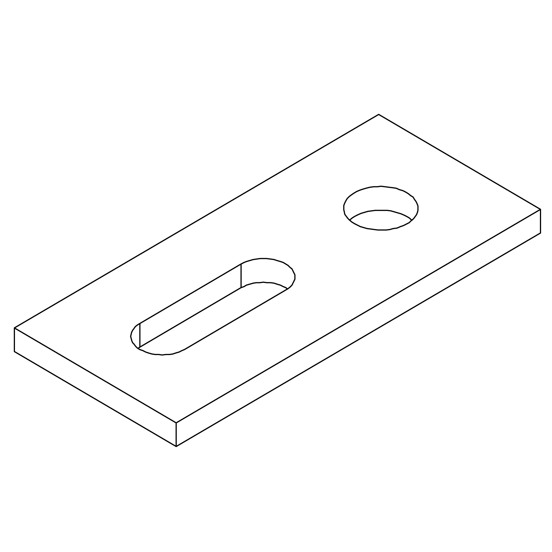 Adapter plate aluminium, M12