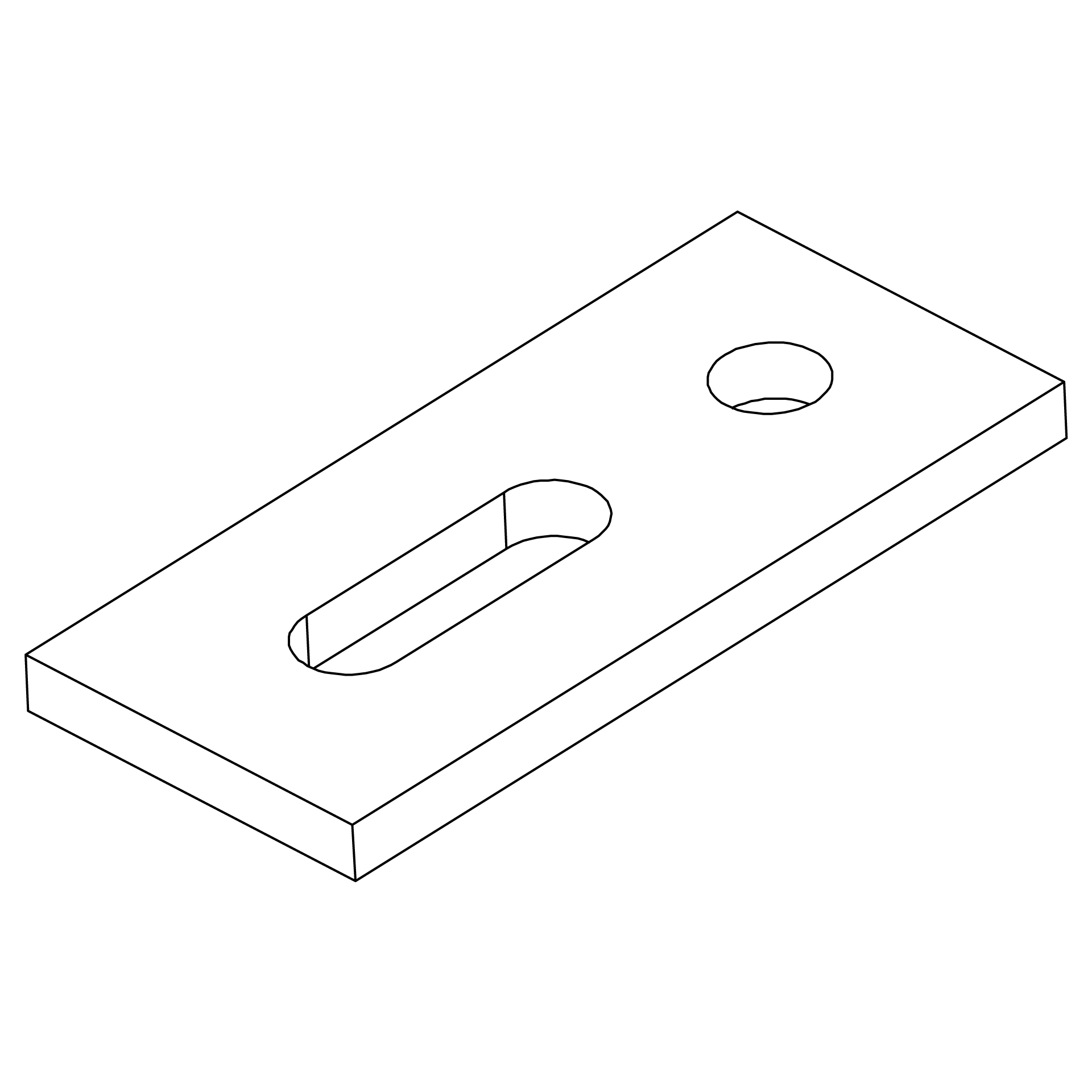 Adapter plate aluminium, M10