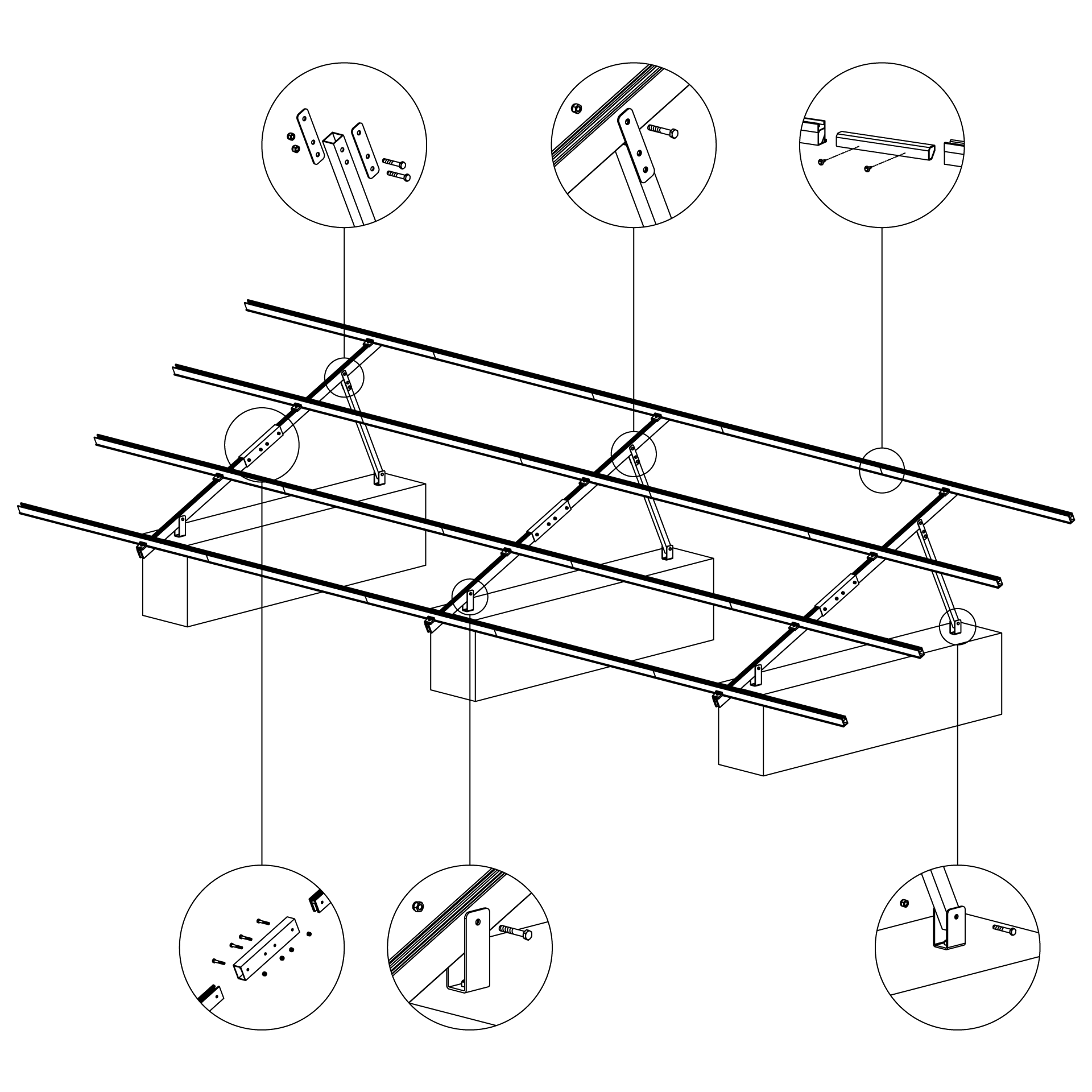 A-Rack Mounting kit 15/20/25° 0.8kN/m²